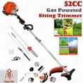 thumbnail image 1 of YNCE 5 in 1 Gas & Petrol Hedge Trimmer - Cordless, 52CC Gas Brush Cutter Lawn Mower - 2-Stroke Full Functioning Grass Trimmer, 1 of 11