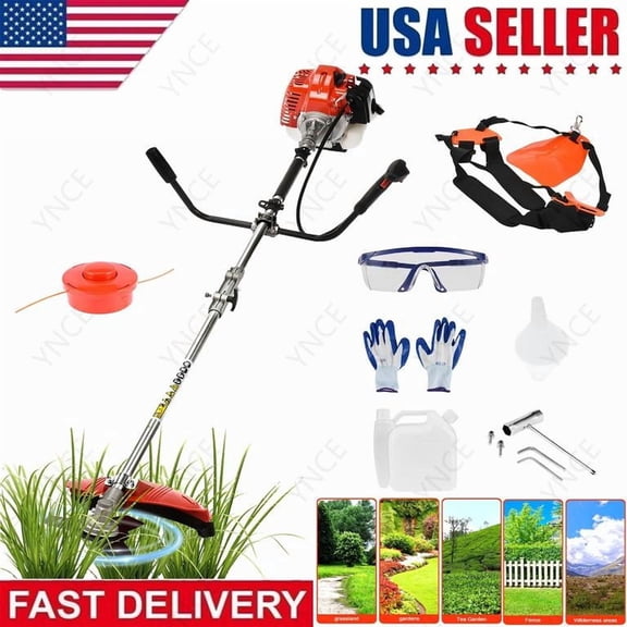 YNCE 52CC 2 Stroke Gas Weed Wacker, 2 in 1 Gas Weed Eater, Maximum Power/Speed - 2.2KW/8500rpm & Multi Functional Gas Powe String Trimmer for Yard & Garden