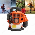 thumbnail image 1 of YNCE 52CC Gas Leaf Blower, 1.7 HP Backpack Blower with 550 CFM Air Volume and 200 MPH Wind Speed, Powerful 2 Stroke Engine for Heavy-Duty Lawn, Yard, and Parking Lot Cleanup (Orange_1), 1 of 8