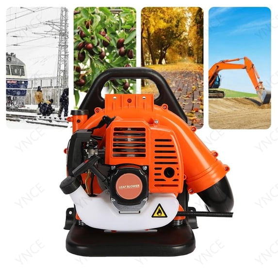 YNCE 52CC Gas Leaf Blower Backpack 550CFM 200MPH 2 Cycle Ergonomic Harness System Low Vibration and Cruise Control Powerful Gas Blowers for Lawn Yard Care Gifts for Dad (Orange_2)
