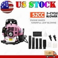 thumbnail image 1 of YNCE 550 CFM Leaf Blower, Gas Blower, Gas Leaf Blower for Lawn Care, Backpack Blower, 1 Set Leaf Blower 2 Stroke Engine Multi-Purpose 52CC High Strength Snow Blower for Outdoor (Pink), 1 of 8