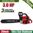 thumbnail image 1 of YNCE 58CC Gas Chainsaw, 20 Inch Chain Saw with 2 Stroke Engine, Gas Power Chainsaw with Non-Slip Handle, 550ml Fuel Tanks for For Forest, Garden, Farm Tree and Wood Cutting Use, 1 of 10