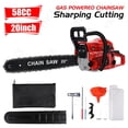 thumbnail image 1 of YNCE 58CC Gas Powered Chainsaw 20 Inch, Lightweight Top Handle Handheld Chainsaw with Quenched Chain, Auto Lubrication, Safety Lock & Quick Stop for Tree Wood Cutting, 1 of 10