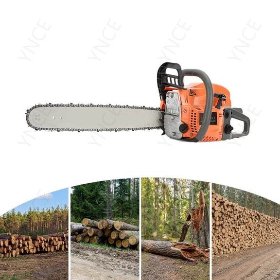 YNCE 58cc Gas Chainsaw, 20 Inch Gas Powered Chainsaws with Tool Bag, 2.7HP 2-Cycle Handheld Cordless Petrol Gasoline Chain Saw for Cutting Tree Wood Trimming Garden Farm