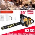thumbnail image 1 of YNCE 63CC Gas Chainsaw, 20 Inch Chain Saw with 2 Stroke Engine, Gas Power Chainsaw with Non-Slip Handle, 550ml Fuel Tanks for For Forest, Garden, Farm Tree and Wood Cutting Use, 1 of 10