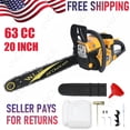 thumbnail image 1 of YNCE 63CC Gas Powered Chainsaw 20 Inch, Lightweight Top Handle Handheld Chainsaw with Quenched Chain, Auto Lubrication, Safety Lock & Quick Stop for Tree Wood Cutting, 1 of 9