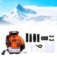 thumbnail image 1 of YNCE 80CC Gas Powered Backpack Leaf Blower 900 CFM , Powerful 206 MPH 2 Cycle Petrol Powered Leaf blowers for Lawn/Garden Care Yard Snow/Grass Blowing Dust Debris (Orange), 1 of 9