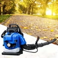 thumbnail image 1 of YNCE 900CFM Leaf Blower, Gas Blower, Gas Leaf Blower for Lawn Care, Backpack Blower, 1 Set Leaf Blower 2 Cycle Engine Multi-Purpose 75.6CC High Strength Snow Blower for Outdoor (Blue), 1 of 10