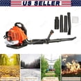 thumbnail image 1 of YNCE Backpack Leaf Blower, 52CC 1.7 HP 2 Cycle Gas Leaf Blower, 550 CFM , 200 MPH , Powerful Clearing Performance and Ergonomic Design (Orange_2), 1 of 10