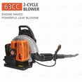 thumbnail image 1 of YNCE Backpack Leaf Blower, 63CC 3HP 2 Cycle Gas Leaf Blower, 665CFM , 205MPH , Powerful Clearing Performance and Ergonomic Design (Orange), 1 of 8