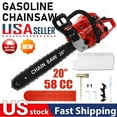 thumbnail image 1 of YNCE Gas Chainsaw 58CC with Quick-Switch 20 Inch Bar, Gas Powered Chain saw 2 Stroke Handed Petrol Gasoline for Cutting Wood Outdoor Garden Farm Home, 1 of 8