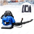 thumbnail image 1 of YNCE Gas Powered Backpack Leaf Blower, Commercial Heavy Duty 75.6CC 4 Cycle Engine, 210MPH 900CFM for Professional Yard Care, Large Properties & Lawn Maintenance (Blue), 1 of 8