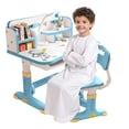 thumbnail image 1 of YNCE Kids Desk and Chair Set, Height Adjustable Kids Desk with Storage Drawers and Bookshelf, Ergonomic Desks for Kids, Escritorio para NiñOs, 1 of 9