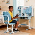 thumbnail image 1 of YNCE Kids Functional Desk and Chair Set, Ergonomic Height Adjustable Children School Study Desk with Book Stand, Storage Drawer and Metal Hook for Boys Girls, 1 of 10