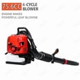 thumbnail image 1 of YNCE Leaf Blower, Gas Blower, Gas Leaf Blower for Lawn Care, 4 Cycle Engine 900 CFM Air Volume Tank Leaf Blower 75.6CC Gas Powered Backpack Snow Blower (Red), 1 of 8