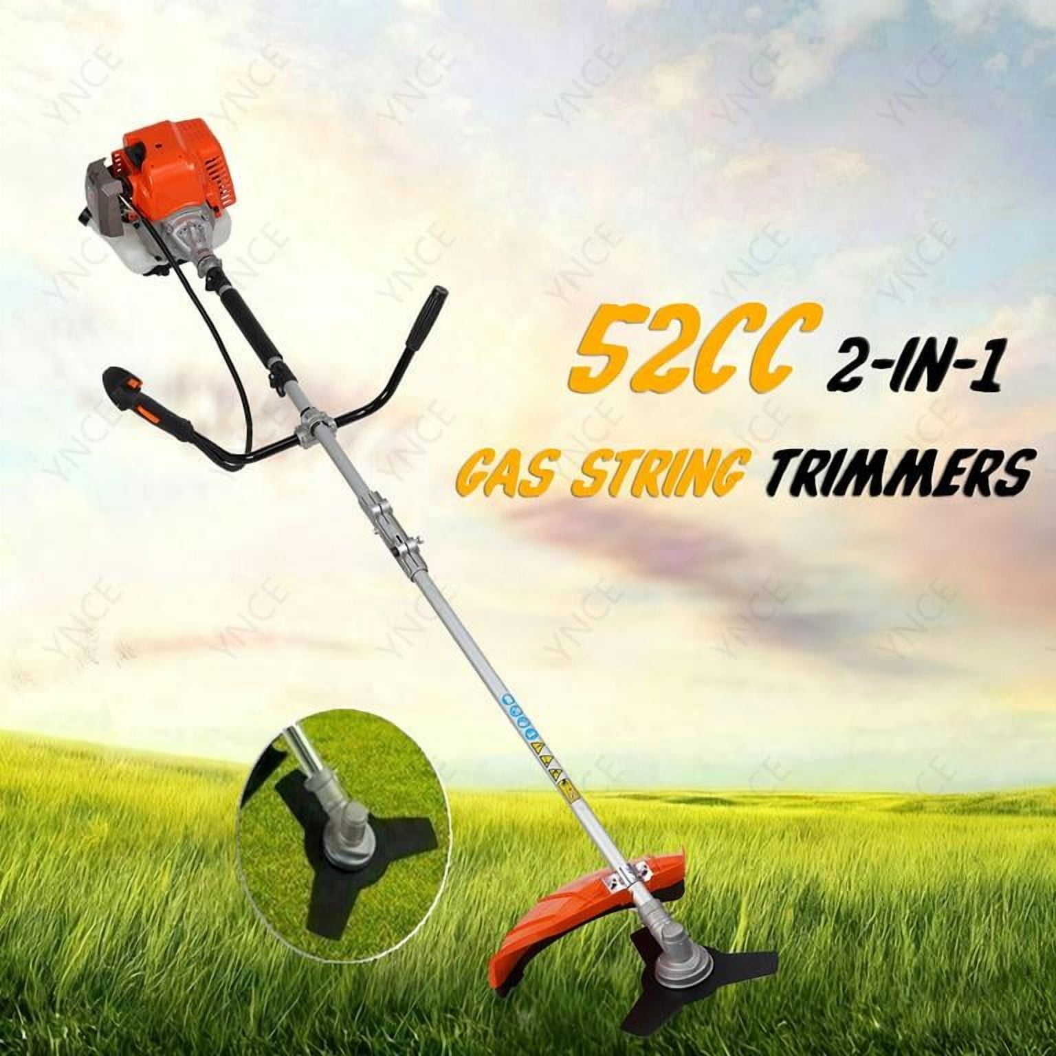 YNCE Weed Eater Gas Powe, 52cc 2-Stroke Gas String Trimmer, Weed Wacker Gas, 2 in 1 Gas Weed Trimmer with Full Functioning Guard Accessories