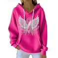 thumbnail image 1 of YNGKMEA Breast Cancer Awareness Shirts for Women In October We Wear Pink Sweatshirt Angel Wings Shirt Support Survivor Hot Pink M, 1 of 3