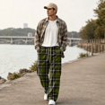 thumbnail image 1 of YNGKMEA Cargo Pants Men Basic Loose Casual Pants Fashion Workout High Waisted Trousers Comfy and Breathable Pants with Multi Pockets Blue 2XL, 1 of 6