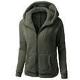 YNGKMEA Fleece Jacket Women Zipper Jackets with Pocket Plus Size Long
