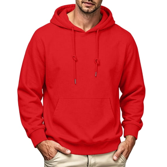 YNGKMEA Hoodie Sweatshirt for Men Long Sleeve Pullover Sweatshirt Warm Fall Winter Sweatshirts