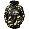 thumbnail image 1 of YNGKMEA Jack O Lantern Long Sleeve Hoodies for Men Halloween Holiday Sweater Ghost Sweatshirts Halloween Pumpkin Print Top Black M, 1 of 3