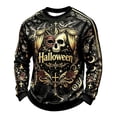 thumbnail image 1 of YNGKMEA Mens Halloween Flannel Sweatshirts Casual Long Sleeve Graphic Tees Retro 3D Print Crewneck Pullover Tops Holiday Party Festive Clothing, 1 of 3