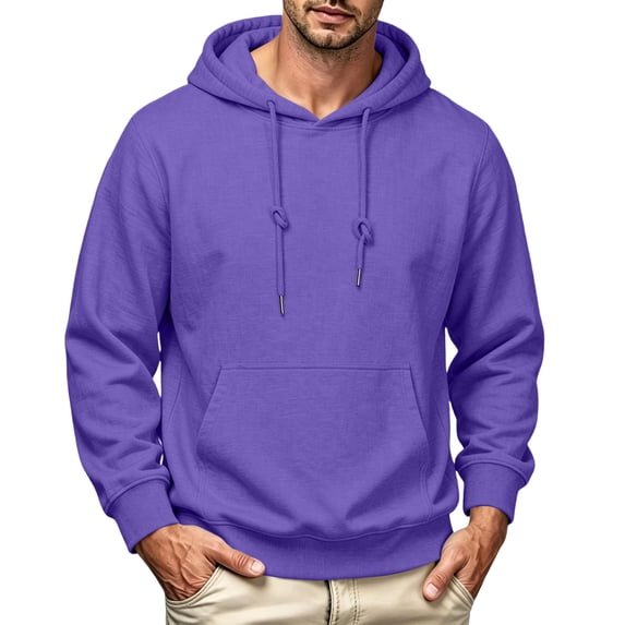 YNGKMEA Mens Hoodies Pullover Long Sleeve Casual Fashion Sweatshirts Drawstring Gym Hooded Shirt with Kanga Pocket