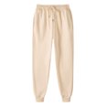 thumbnail image 1 of YNGKMEA Mens Sweatpants Cotton Winter Fleece Jogger Pants Warm Workout Pants Gym Drawstring Sweatpants with Pockets Beige S, 1 of 2