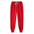 thumbnail image 1 of YNGKMEA Mens Sweatpants Cotton Winter Lined Jogger Pants Warm Workout Pants Gym Drawstring Sweatpants with Pockets Red M, 1 of 4