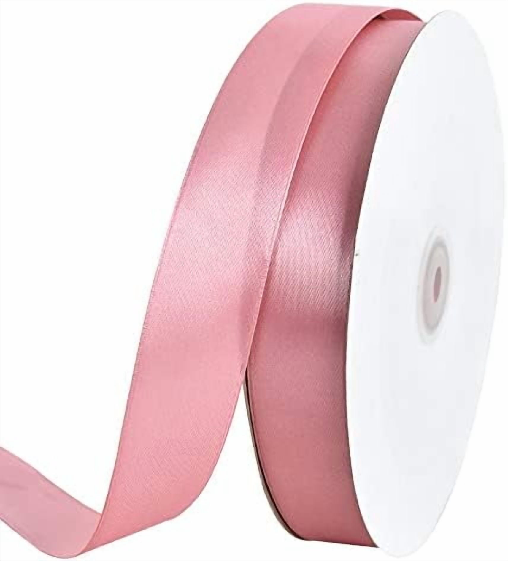 YNGLLC 1 Inch x 100yds Rose Gold Satin Ribbon, Thin Solid Color Satin Ribbon for Gift Wrapping, Crafts, Hair Bows Making, Wedding Party Decoration, Invitation Cards, Floral Bouquets, Christmas