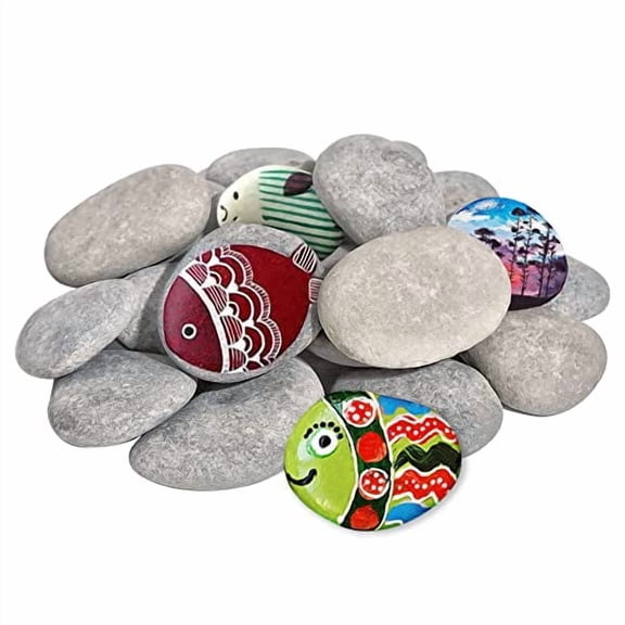 YNGLLC 90PCS Large Painting Rocks, Natural River Rocks, Flat Stones for Painting, 2-3 Inches Stones for Arts & Crafting