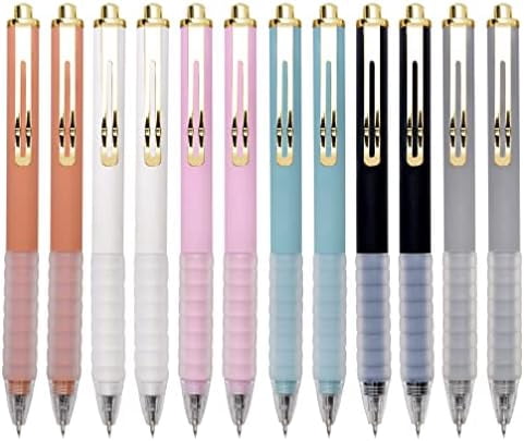 YNGLLC Ballpoint Pens Medium Point 1mm Black Ink Work Pen with Super Soft Grip Ball Point Pen for Men Women Retractable Office Pens (Gold Clip-12 count)
