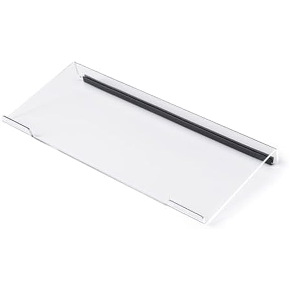 YNGLLC Clear Acrylic Tilted Computer Keyboard Holder for Ergonomic Typing, Keyboard Stand with Silicone Anti-Slip Strip,11.8 x 5.1 Inch Keyboard Tray for 78 Keys Keyboard