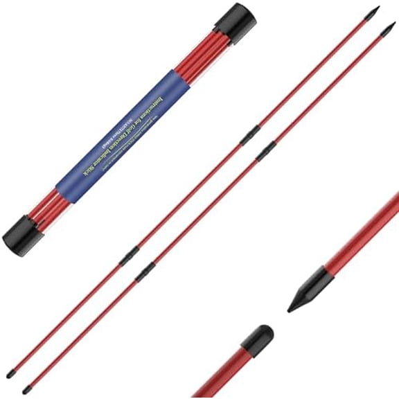 YNGLLC Golf Alignment Sticks 2 Pack,Upgraded 48" Collapsible Alignment Stick Golf Training Aid for Aiming, Putting, Swing Trainer, Golf Training Sticks with Clear Tube Case