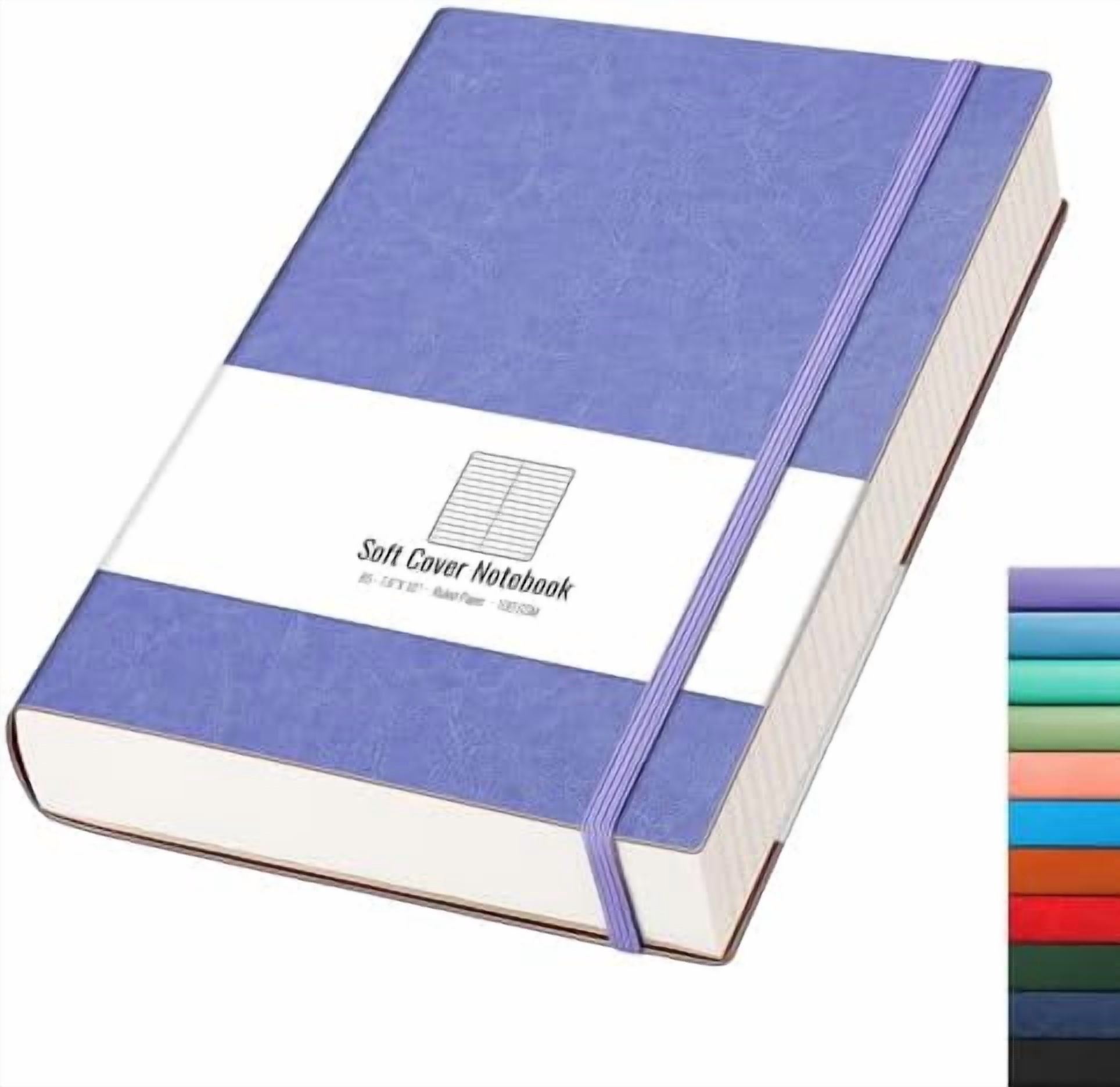 YNGLLC Lined Journal Notebook - 320 Numbered Pages Leather Journal for Women, 100gsm Thick College Ruled Paper, Large B5 Softcover Journal for Writing Work School, 7.6'' X 10''-Purple