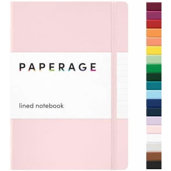 YNGLLC Lined Journal Notebook, Hardcover Journal for Women & Men, 160 Pages, (5.6 in x 8 in), College Ruled Journaling Notebook for Work, School Supplies & Note Taking, (Blush)