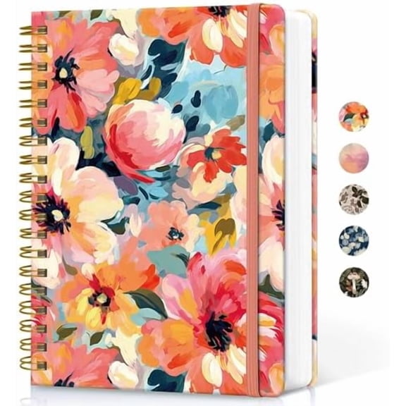 YNGLLC Lined Spiral Notebook Journal for Work, 300 Pages Thick B5 (7.1"x10") College Ruled Journal for Women & Writing, Hardcover Notebook for Note Taking, Perfect for Office Home School, Pastel