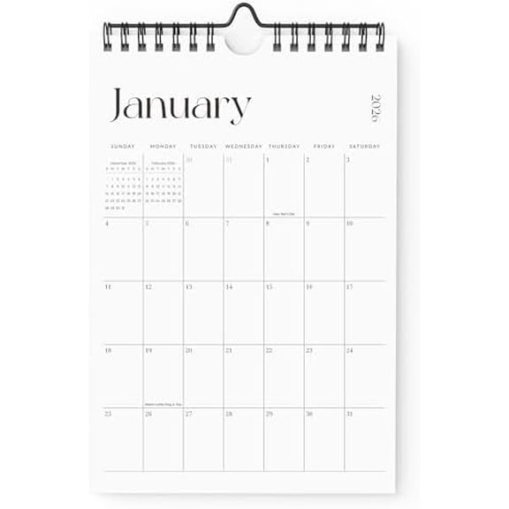 YNGLLC Mini Calendar 2026 Wall Calendar, Vertical 6 x 9 inch Small Calendar Including January 2026 to December 2026, Easy Planning Little Notepad Calendar for Wall, Desk, Bulletin Board, Simplified