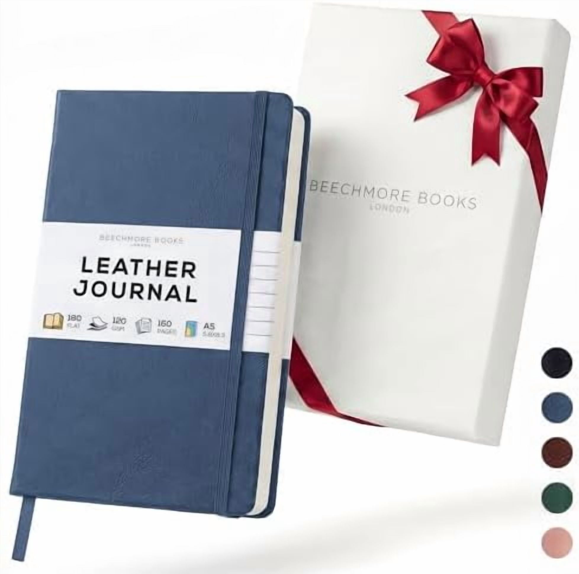 YNGLLC Premium Lined Journal Notebook, 5" x 8" (A5) Hardcover Vegan Leather Personal Diary, Thick 120gsm Ivory Cream Paper, Gift Box for Men & Women