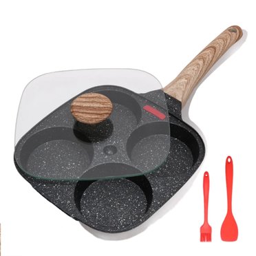 Heart Shaped Egg Pan - 4 Cavity Nonstick Pancake Skillet For Fun Breakfast Cooking