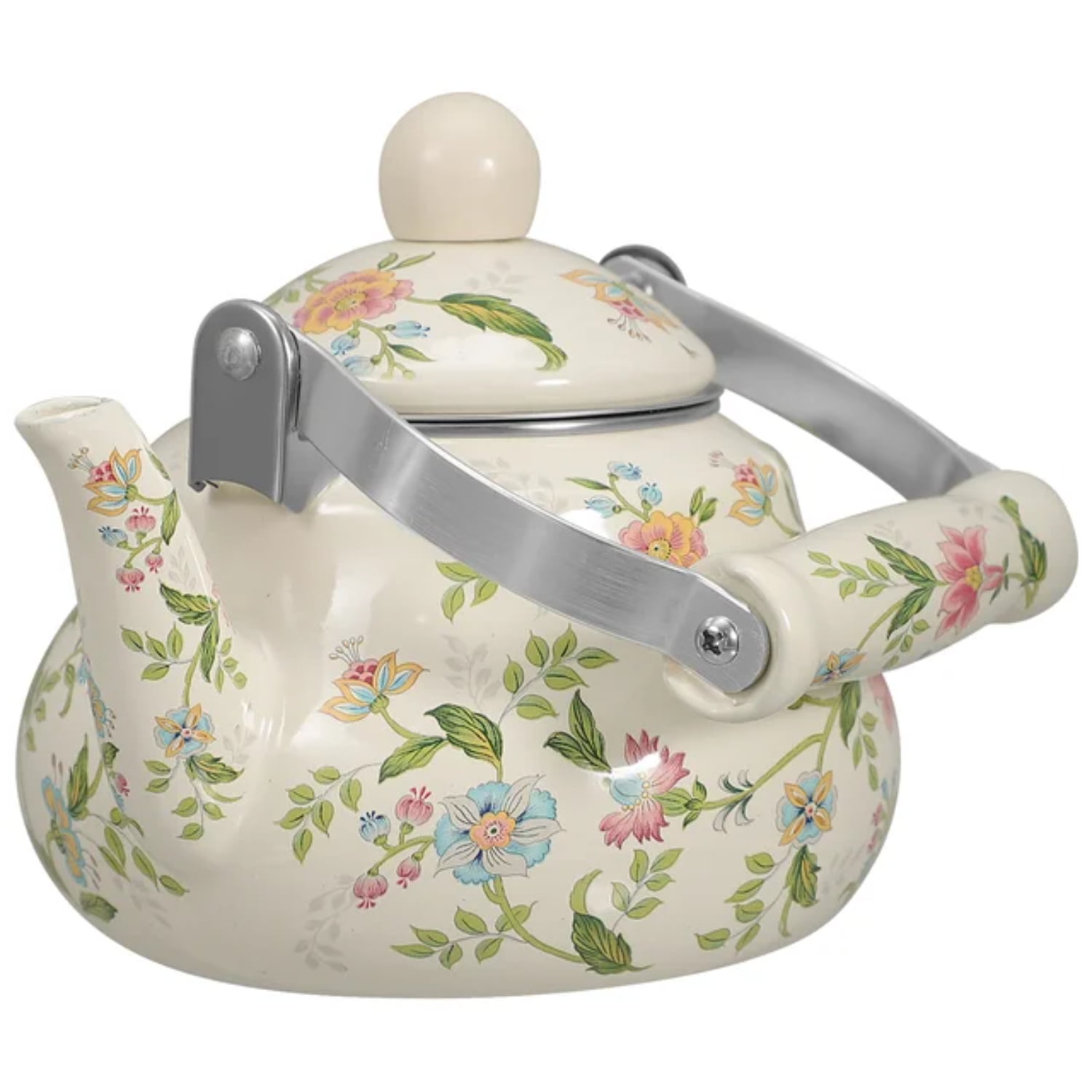 YNGYFE Vintage Enamel Retro 1.5 Litre Cooktop Teapot with LeakProof