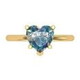 thumbnail image 1 of 2 tcw Blue Moissanite Cocktail Fashion Ring for Women, 14K Yellow Gold, 1 of 5