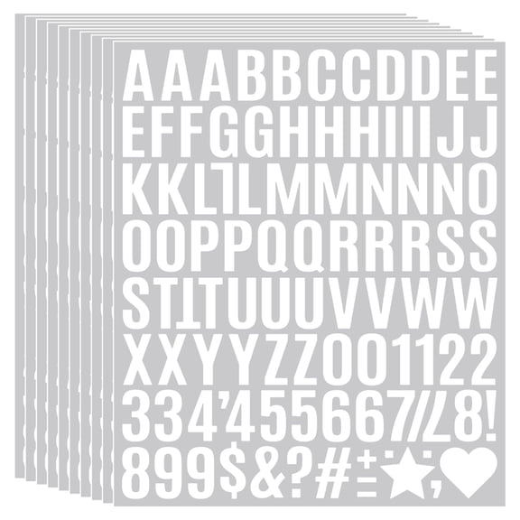YNHAY 1960Pcs Waterproof 1" Vinyl Alphabet & Number Stickers - Self-Adhesive for Mailboxes, Windows, Doors, Signs, Vehicles & More, White