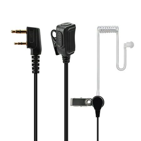 YNIBST Law Enforcement Earpiece Surveillance Kit Acoustic Tube Headset with PTT Mic for Kenwood Baofeng