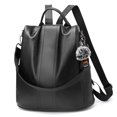 thumbnail image 1 of YNIQUE Adult Women's Adjustable Plain Nylon Shoulder Backpack, Black, 1 of 4