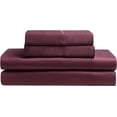 thumbnail image 1 of YNM Bamboo Bed Sheet Set, 500TC Fabric with 1 Pillowcases and Flat Sheet, Deep Pocket Fit 17'', Cooling and Silky-Soft Feel, Sweat Wicking, 3 Piece (Twin, Bamboo Rose Purple), 1 of 5