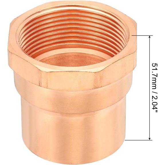 YNTVV-1-1/2" Female Adapter Fitting with C X F Connections, Copper Pipe Fittings with Sweat Solder X FNPT Connection Threaded Tubing Connector for Residential, Commercial