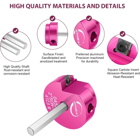 YNTVV-1-1/2 Inch PVC Pipe Reamer, PVC Fitting Saver, Plastic Pipe Fitting Reamer Socket Saver Plumbing Tool for Schedule 40 CPVC ABS Hub, with 3/8-Inch Hex Shaft, Fits Standard 1/2" Drills