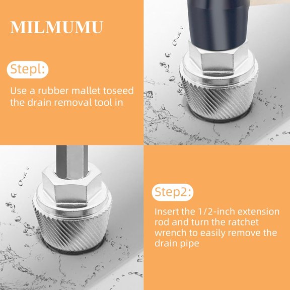 YNTVV-1.5" Tub Drain Extractor Removes Old Broken Stubborn and Rusted Drains with Ease Strong Grab Plumbing M05255 1.5" - 1PACK