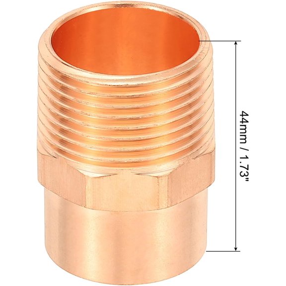 YNTVV-1" Male Adapter Fitting with C x M Connections, Copper Pipe Fittings with Sweat Solder x FNPT Connection Threaded Tubing Connector for Residential, Commercial